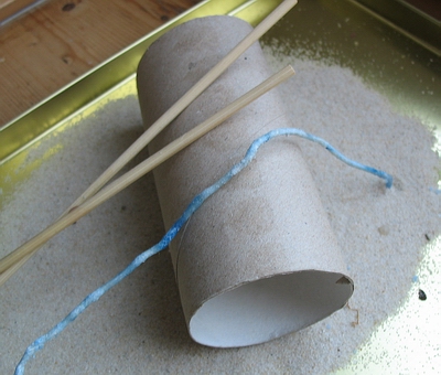 leere Papprolle